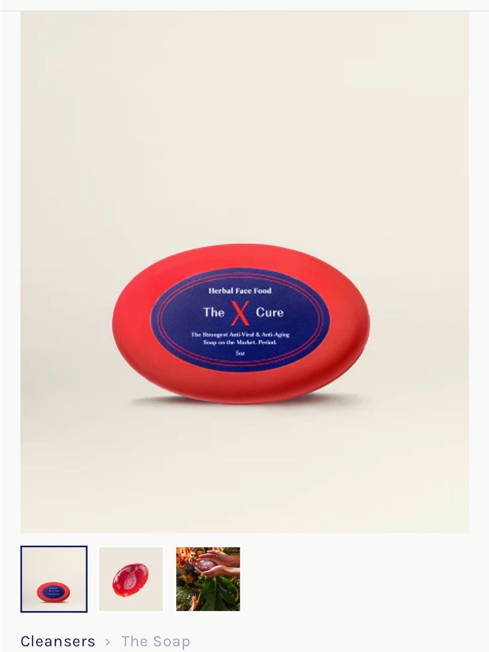 The X Cure Soap - herbal face food soap